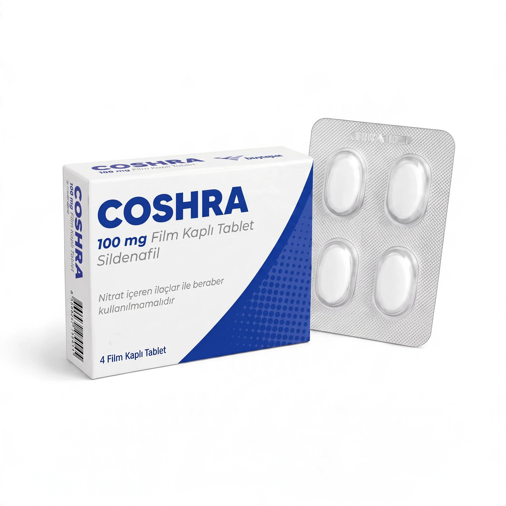 Coshra 100 mg 4 Tablet Coshra 100 mg 4 Tablet ürün görseli